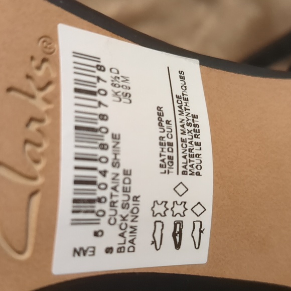 Clarks black suede high heels cushion sole size 9 - Picture 7 of 10